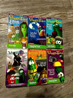 Veggie Tales VHS Tapes Lot Of 6